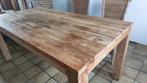 Eettafel hout 189x90 + 9 rieten stoelen, Huis en Inrichting, Tafels | Eettafels, Ophalen, Zo goed als nieuw