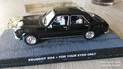 007 Peugeot 504 collection James Bond rien que pour vos yeux, Hobby & Loisirs créatifs, Voitures miniatures | 1:43, Comme neuf