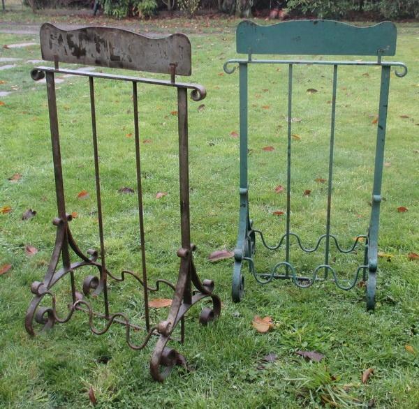 twee oude ijzeren fietsrekken, Antiek en Kunst, Curiosa en Brocante, Ophalen