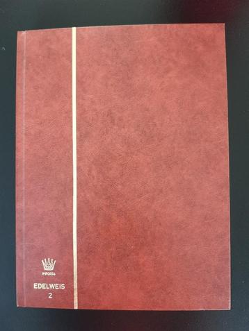 bruin Edelweis postzegelalbum - 32 witte pagina's (leeg) beschikbaar voor biedingen