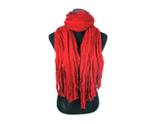 SJAAL MET FRANJE ROOD/BRUIN, Kleding | Dames, Mutsen, Sjaals en Handschoenen, Ophalen of Verzenden, Nieuw, Sjaal