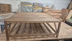 maatgemaake eiken salontafel, Huis en Inrichting, Gebruikt, Vierkant, 75 cm of meer, Hout