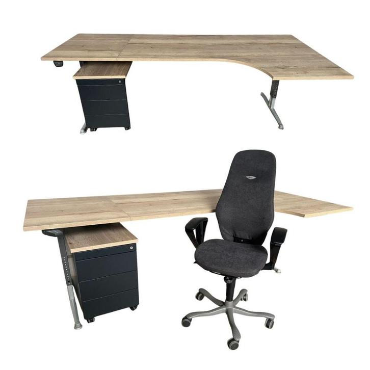 elektrisch Wing Bureau Halifax blad 240x120/80cm x 62-82 cm, Huis en Inrichting, Bureaus, Zo goed als nieuw, Bureau, Elektrisch