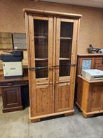 Kasten in grenen blank hout, Huis en Inrichting, Ophalen, Zo goed als nieuw, Glas