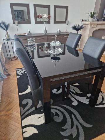 Eettafel met 4 stoelen, Enlèvement, Comme neuf