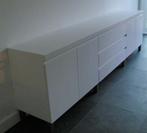 Dressoir wit massief eiken hout modern design op maat., Verzenden, Nieuw, Teakhout, Met deur(en)