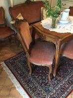 Salon bestaande uit tafel met tweezit en vier stoelen echt a, Antiek en Kunst, Ophalen of Verzenden