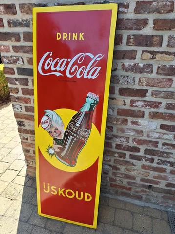 Emaille bord Coca-Cola 1952 mooie restauratie  beschikbaar voor biedingen