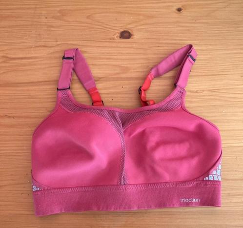 WOAW Roze triactie-bh die goed ondersteunt, Kleding | Dames, Sportkleding, Gedragen, Fitness of Aerobics, Maat 38/40 (M), Roze