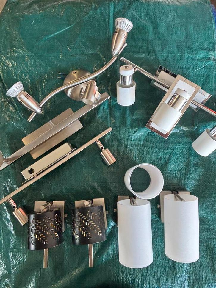 Divers luminaires pour plafond et mural à partir de 8€, Huis en Inrichting, Lampen | Spots, Gebruikt, Glas, Ophalen