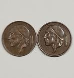 2 x 50 centiem Monetair Brons type Mijnwerker      (854), Ophalen of Verzenden, Brons