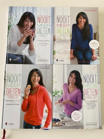4 kookboeken Sandra Bekkari - Nooit meer diëten, Boeken, Kookboeken, Ophalen of Verzenden, Zo goed als nieuw
