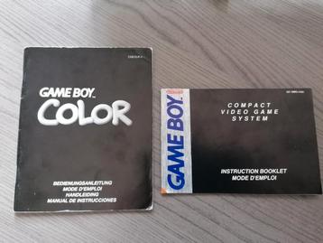 Game boy color en classic handleidingen 