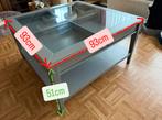 Salontafel - bijzettafel, Huis en Inrichting, Tafels | Salontafels, Ophalen, 50 tot 100 cm, 50 tot 75 cm, Vierkant