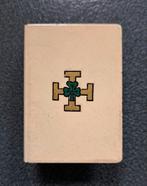 Oud gelakt metalen hoesje voor Scout-badge, luciferdoosje, Ophalen of Verzenden, Zo goed als nieuw