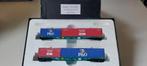 SNCB/NMBS B-MODELS SET VOOR CONTAINERTRANSPORT*HO*DC 45.129, Overige merken, Gelijkstroom, Verzenden, Wagon