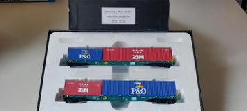 SNCB/NMBS B-MODELS SET VOOR CONTAINERTRANSPORT*HO*DC 45.129 beschikbaar voor biedingen