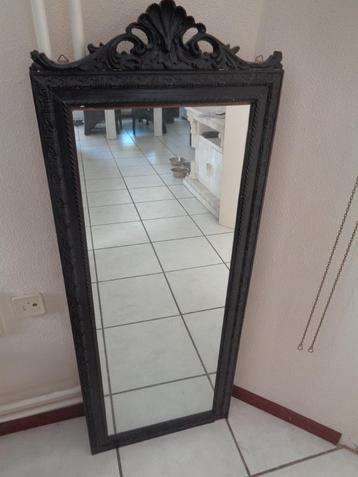 Zwarte barok spiegel 1 m 30 x 50 cm beschikbaar voor biedingen