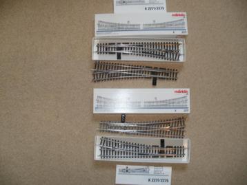 2x Marklin HO K rails slanke wisselset no 2271 Nieuw+ovp. beschikbaar voor biedingen