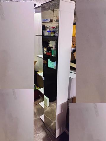 Meuble Miroir de Salle de Bain Blanc - Rangement Optimal beschikbaar voor biedingen