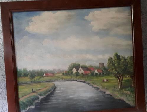 Grand et beau tableau de paysage (R Windels), Antiquités & Art, Art | Peinture | Classique, Enlèvement