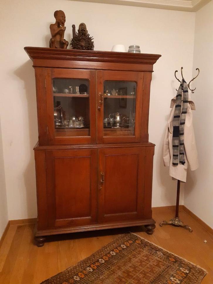 Belle vitrine ancienne, Antiquités & Art, Antiquités | Meubles | Armoires, Enlèvement