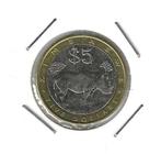 Zimbabwe, 5 Dollars 2001., Postzegels en Munten, Ophalen of Verzenden, Zimbabwe, Losse munt