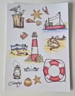 Feuilles à découper : la plage ; vendues par lot de 4, Enlèvement ou Envoi, Neuf, Autres thèmes, Feuille à découper