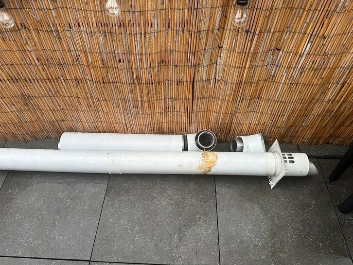 Rookgasafvoer Ø120 mm – totaal ±6 meter. GOED BOD = WEG, Doe-het-zelf en Bouw, Verwarming en Radiatoren, Gebruikt, Ophalen