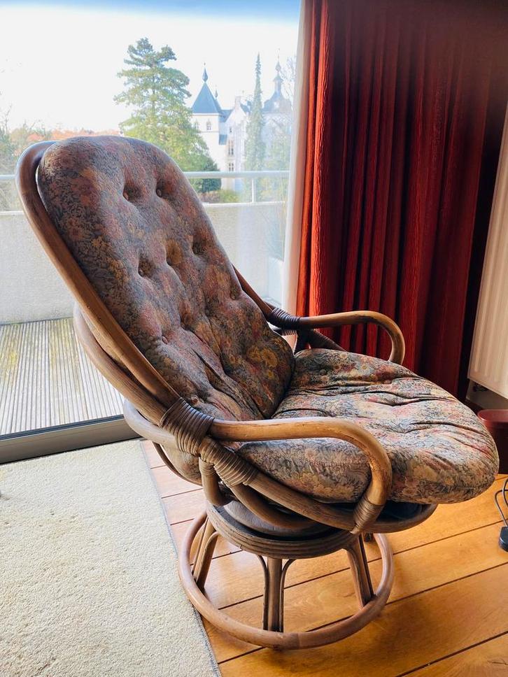 Fauteuil à bascule, Maison & Meubles, Fauteuils, Utilisé, Osier ou Rotin, Enlèvement