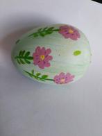 SUPERBE VINTAGE ET RARE OEUF DE CANNE DECORE, Enlèvement ou Envoi, Comme neuf, Animal de ferme, Statue ou Figurine