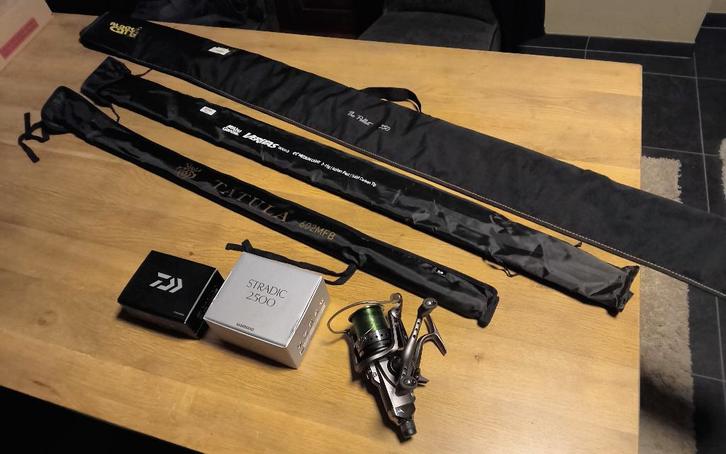 Daiwa.Abu Garcia.Shimano.Matrix.Daiwa tournament, Watersport en Boten, Hengelsport | Algemeen, Zo goed als nieuw, Complete hengel