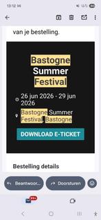 2 e-Tickets festival Bastogne à vendre, Tickets & Billets
