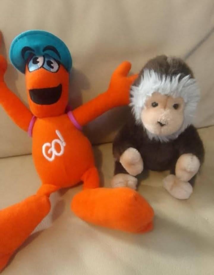 Knuffels, Kinderen en Baby's, Speelgoed | Knuffels en Pluche, Ophalen, Oranje, Aap