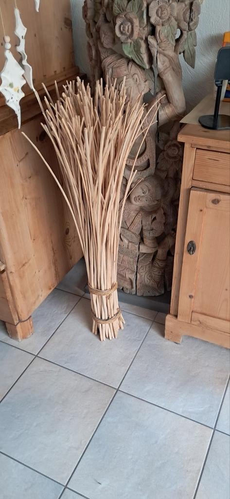 Rieten bouqet.1m hoog, Maison & Meubles, Accessoires pour la Maison | Fleurs séchées, Enlèvement