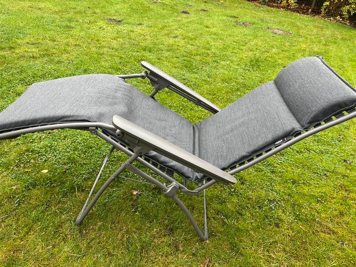 Lafuma Relaxstoel zeo-gravity grijs, Jardin & Terrasse, Chaises longues, Comme neuf, Réglable, Enlèvement