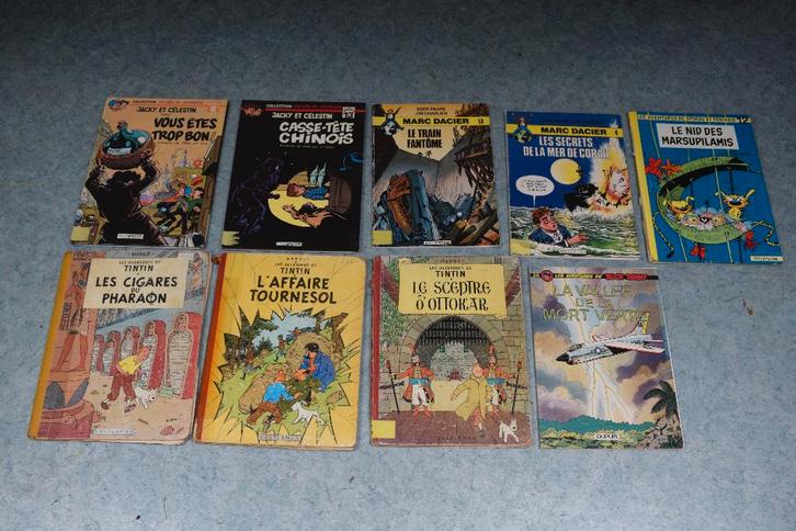 lot 9 anciennes BD bande dessinée, Boeken, Stripverhalen, Gelezen, Ophalen of Verzenden