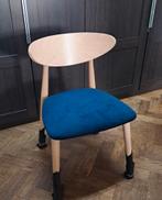 Prachtige set van vier handgemaakte stoelen, Maison & Meubles, Chaises, Neuf, Enlèvement, Bois, Bleu