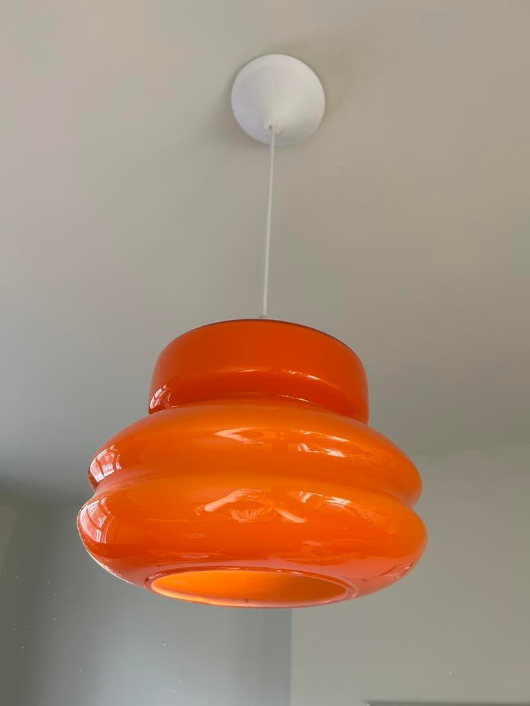 Lampe suspendue rétro orange, Enlèvement, Comme neuf
