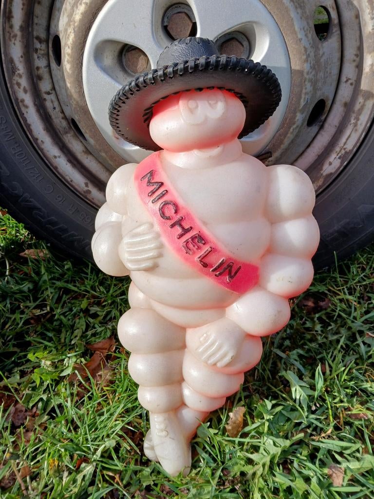 Origineel Michelin pop met losse cowboyhoed, Verzamelen, Merken en Reclamevoorwerpen, Ophalen of Verzenden