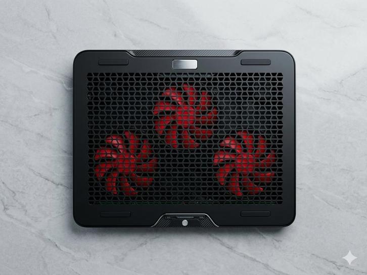 Laptop stand met ventilators, Informatique & Logiciels, Supports d'ordinateur portable, Neuf, Réglable en hauteur, Enlèvement