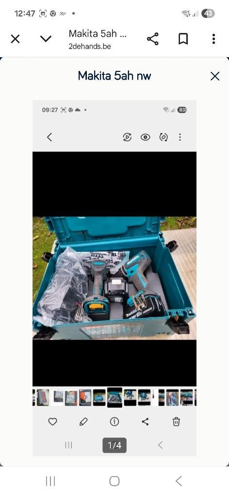 Nw makita set, Ophalen
