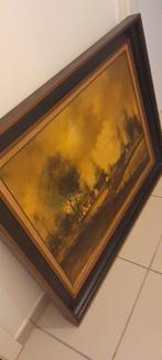 Prachtig groot olieverfschilderij Vlaams platteland gesignee, Antiek en Kunst, Kunst | Schilderijen | Klassiek, Ophalen