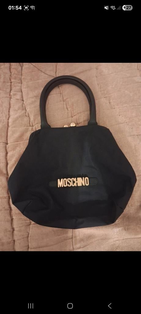 Zeer mooie vintage moschino by redwall "doctor bag", Enlèvement, Noir, Sac à main