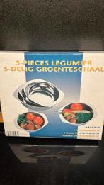 5-delig groentenschaal roestvrijstaal, Maison & Meubles, Cuisine | Casseroles & Poêles, Enlèvement, Neuf, Inox, Casserole, Bidon ou Boîte