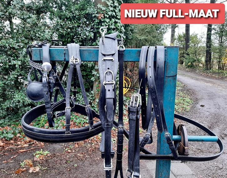🔴NIEUW GOED PROF FULL-MAAT ENKELSPAN TUIG 345 €  🔴, Dieren en Toebehoren, Paarden en Pony's | Hoofdstellen en Tuigage, Ophalen of Verzenden
