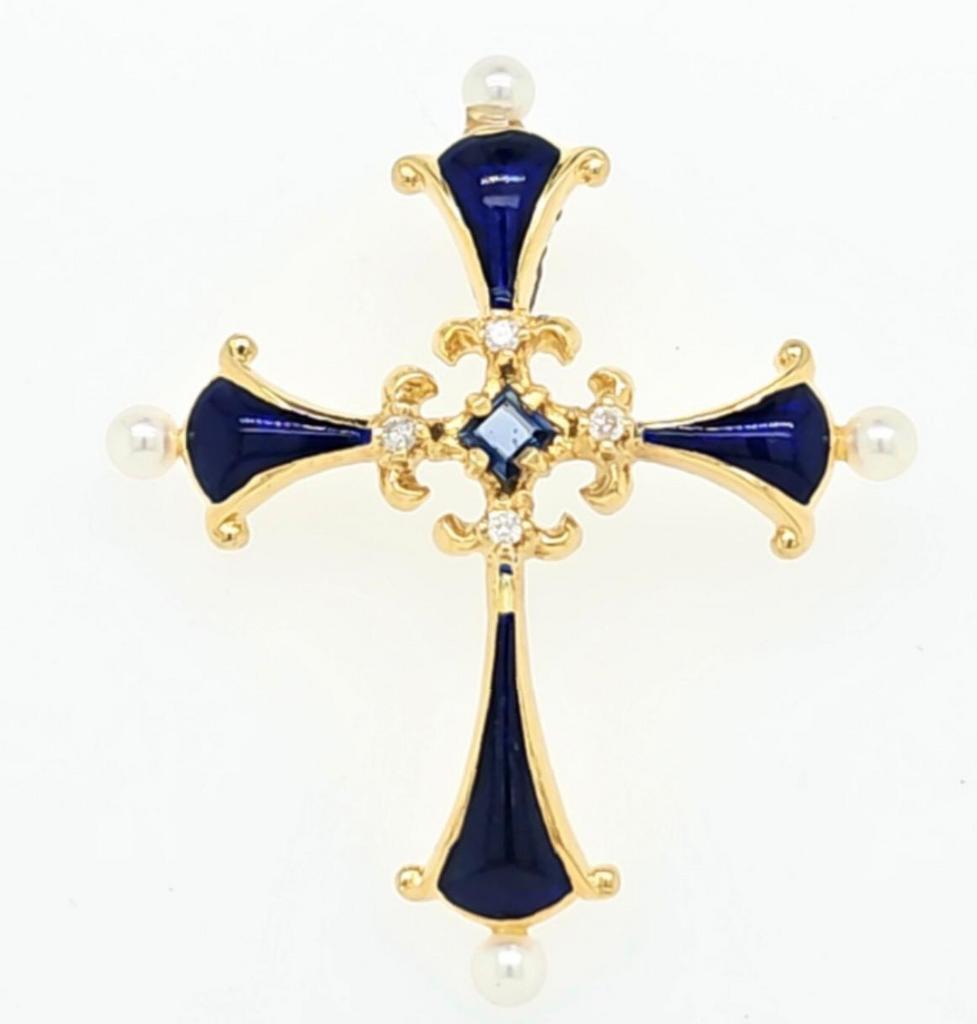 Gouden kruis Fabergé, Antiquités & Art, Antiquités | Argent & Or, Enlèvement, Or