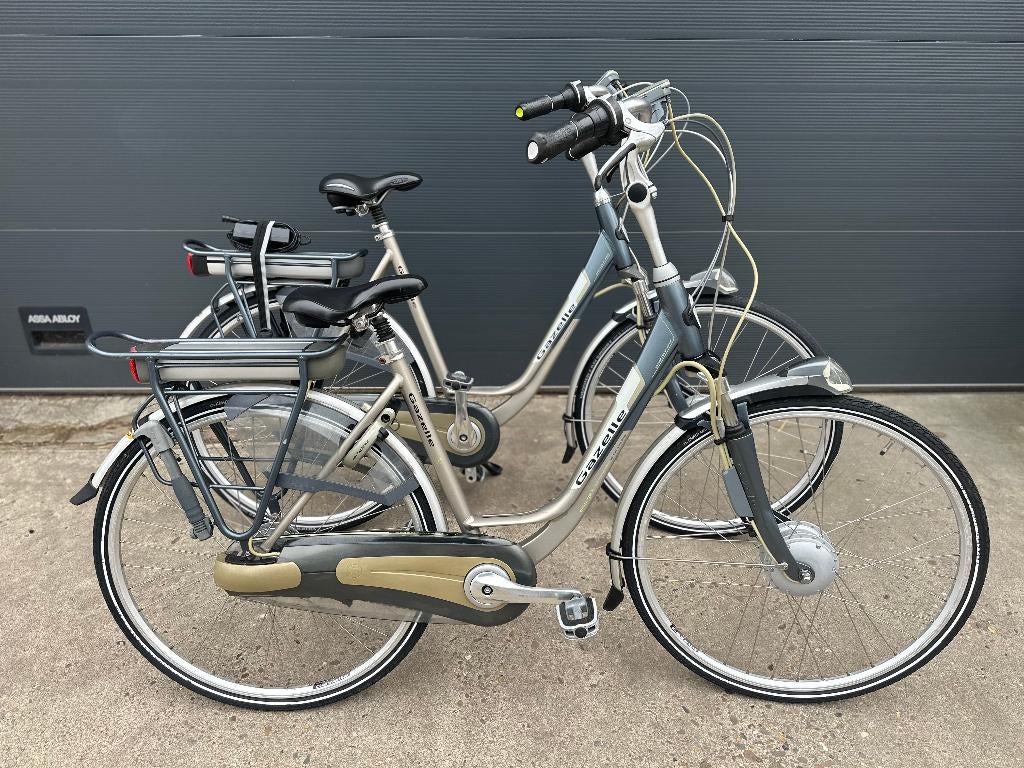 set nieuw staat gazelle's met geteste accu,s, Fietsen en Brommers, Elektrische fietsen, Ophalen, Zo goed als nieuw, 50 km per accu of meer