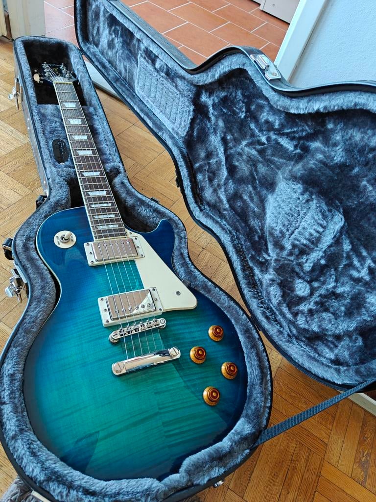 Epi+Gibson Burstbuckers+case, Muziek en Instrumenten, Snaarinstrumenten | Gitaren | Elektrisch, Epiphone, Ophalen of Verzenden
