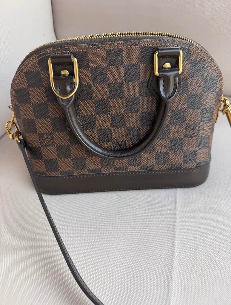 SAC À MAIN LV LOUIS VUITTON EN CUIR MARRON POUR FEMME AVEC, Enlèvement ou Envoi, Comme neuf, Brun, Sac à main